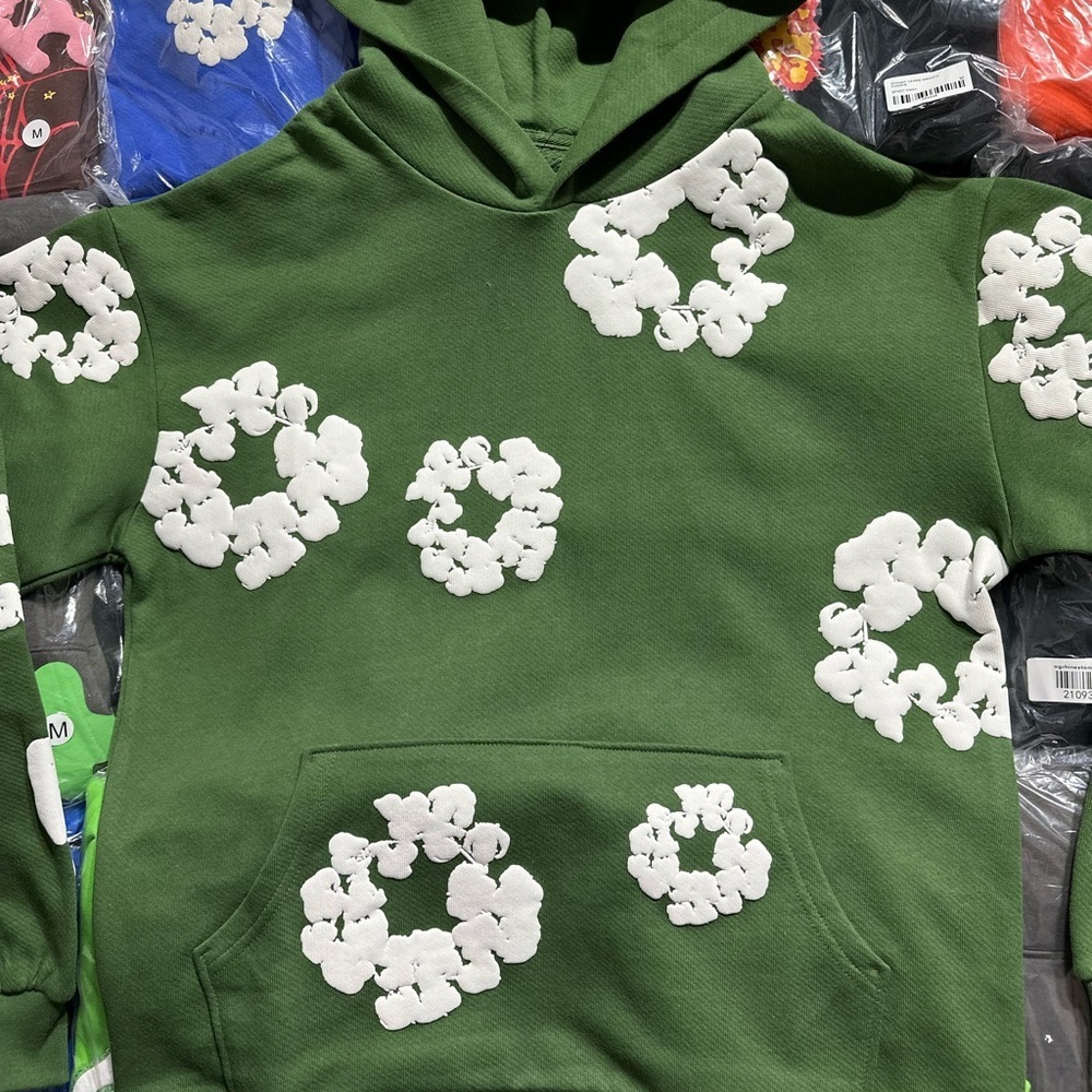Denim Tears The Cotton Wreath Hoodie ‘Green’ - Picture 3 of 8